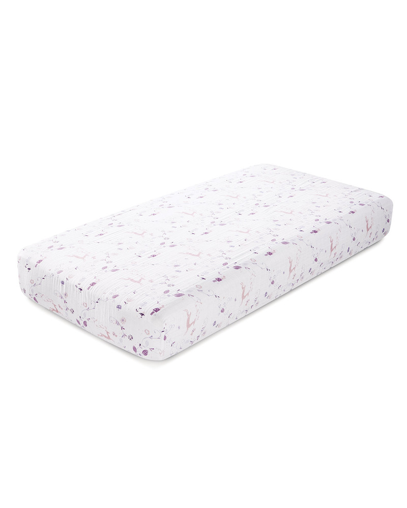 dusty pink cot sheet